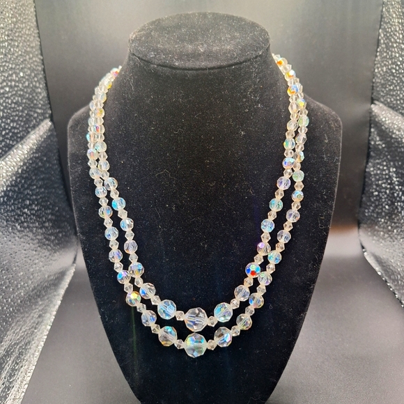 VINTAGE CRYSTAL NECKLACE - Picture 1 of 3
